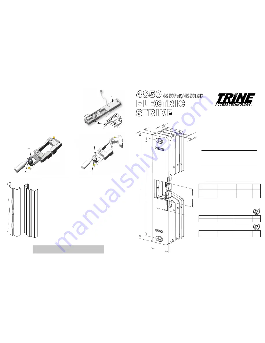 Trine 4100 Electric Strike Installation Instructions Manual Download Page 9