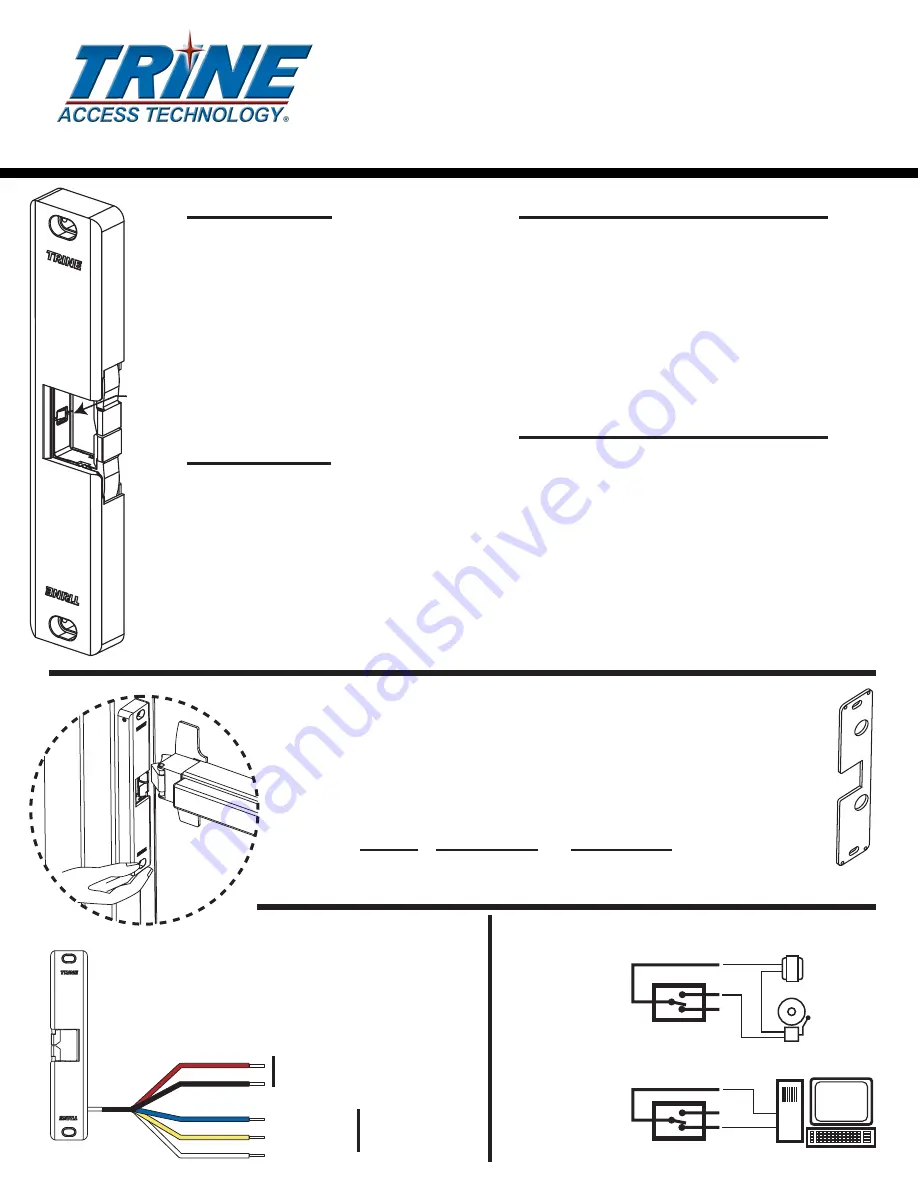 Trine 4100 Electric Strike Installation Instructions Manual Download Page 11