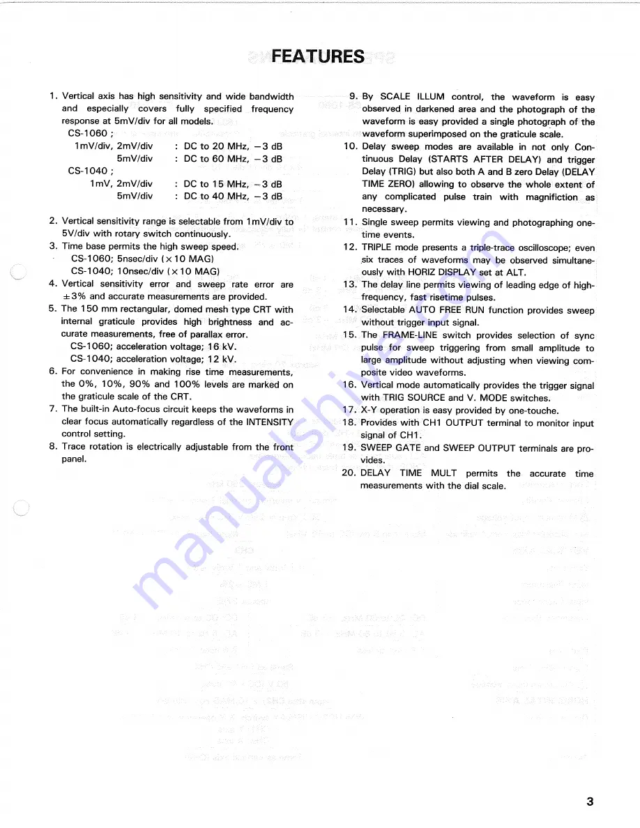 Trio CS-1040 Instruction Manual Download Page 3