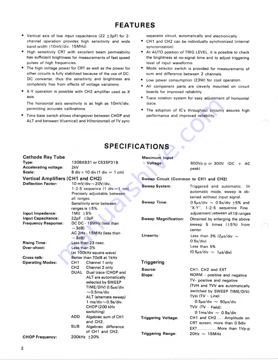 Trio CS-1560AII Instruction Manual Download Page 3