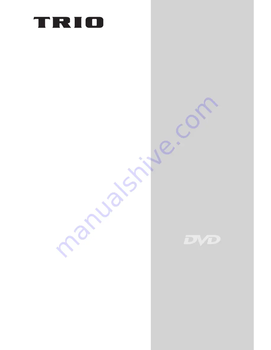 Trio DVD-845 Instruction Manual Download Page 1