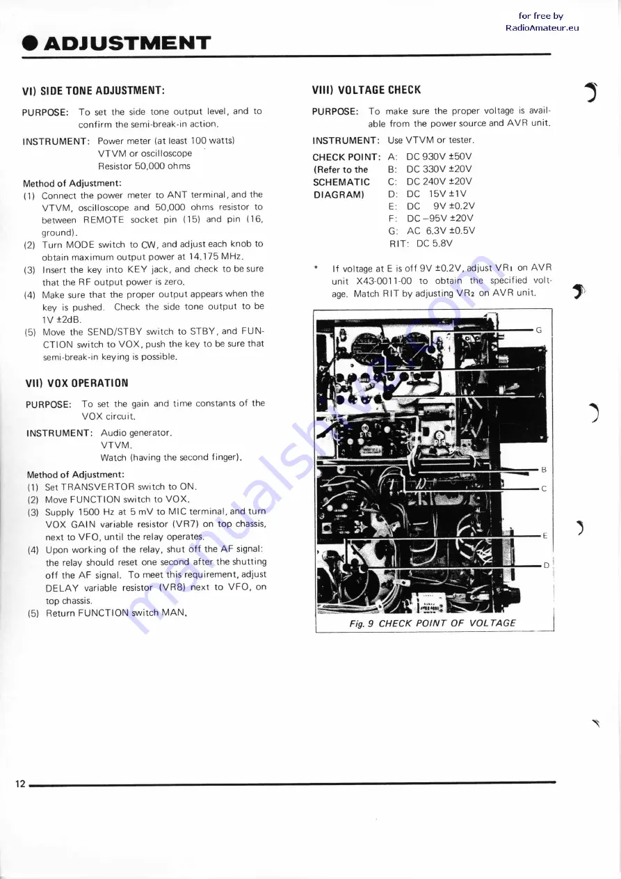 Trio TX-599 Service Manual Download Page 13