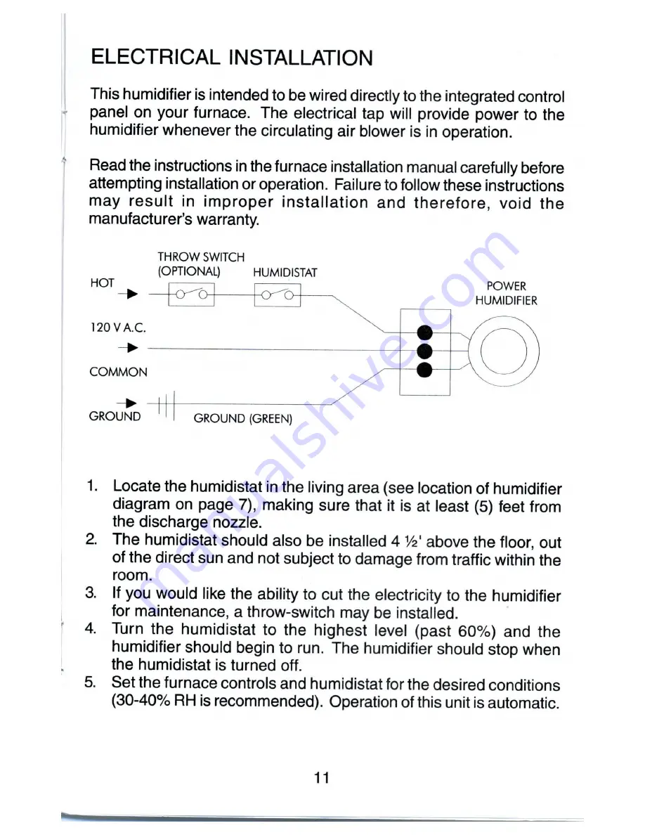 Trion 707TW Operation Manual Download Page 13