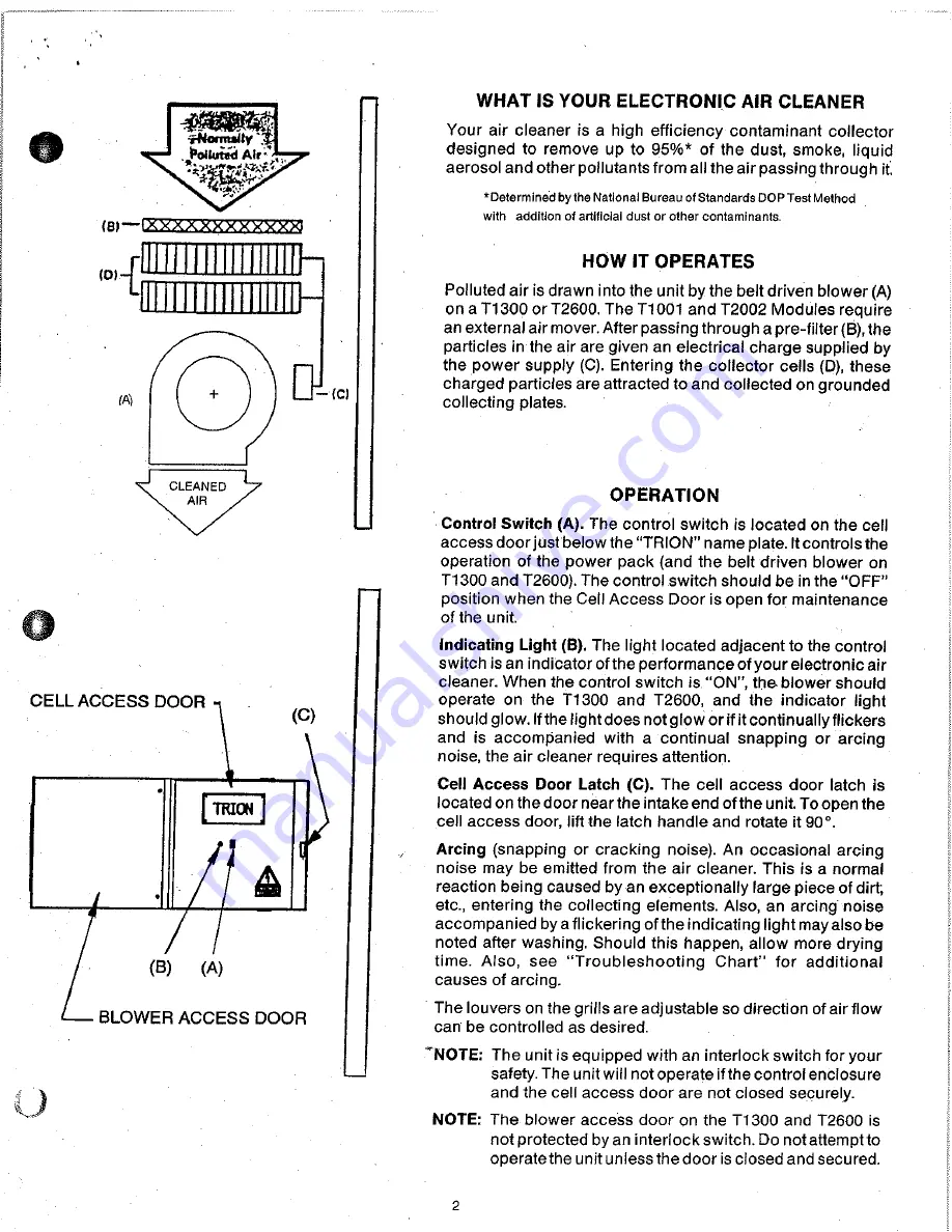 Trion Air Boss T1001 Module Installation And Service Manual Download Page 4