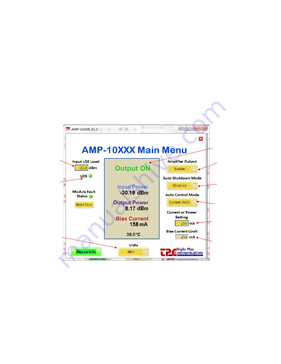 Triple Play Communications AMP-1030P User Manual Download Page 18