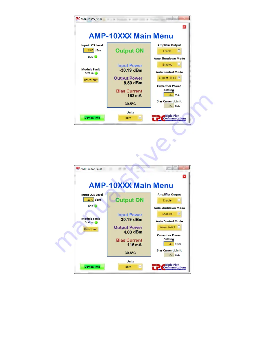 Triple Play Communications AMP-1030P User Manual Download Page 20