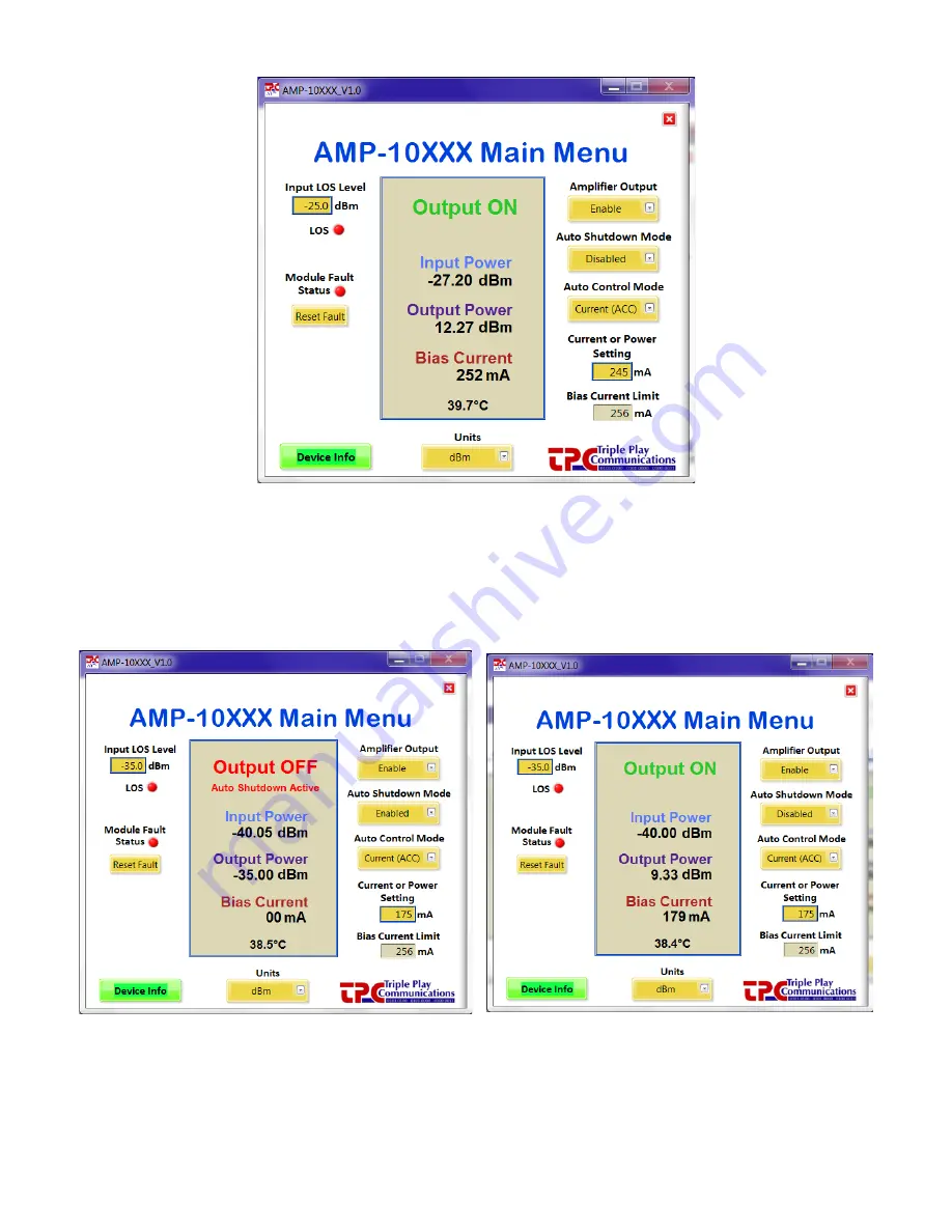 Triple Play Communications AMP-1030P User Manual Download Page 21