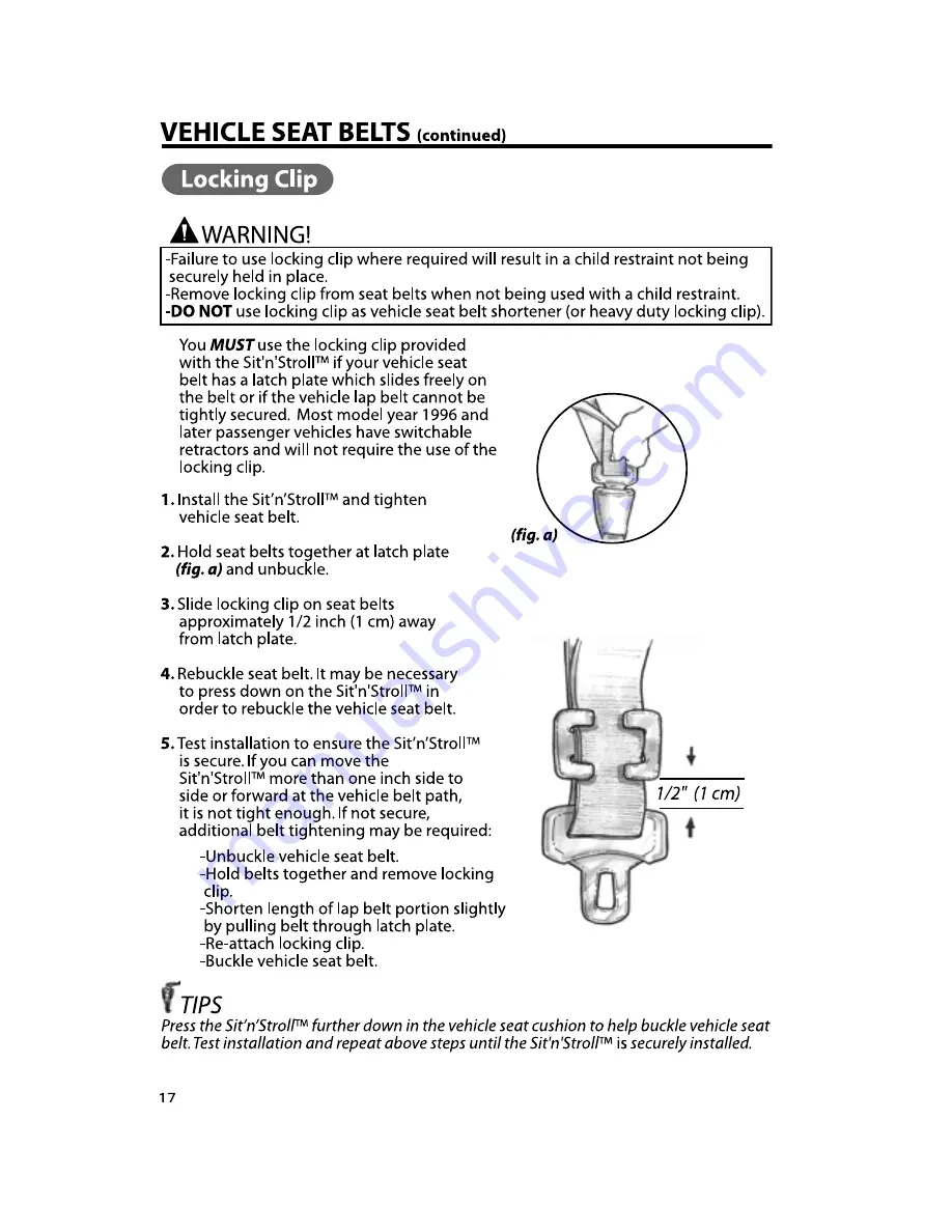 TriplePlay Sit'N'Stroll 4001 Owner'S Manual Download Page 22