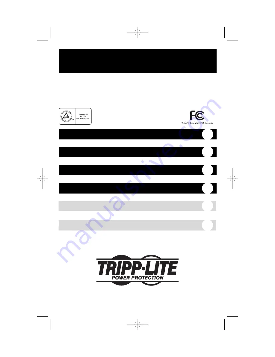 Tripp Lite 120V Input Owner'S Manual Download Page 9