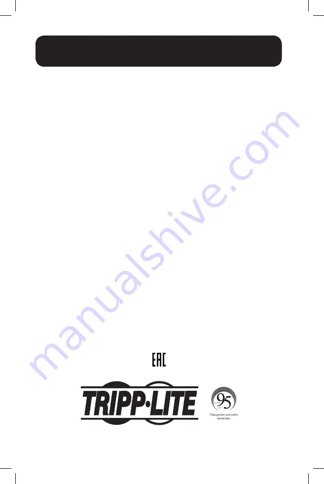 Tripp Lite AG-003E Owner'S Manual Download Page 28