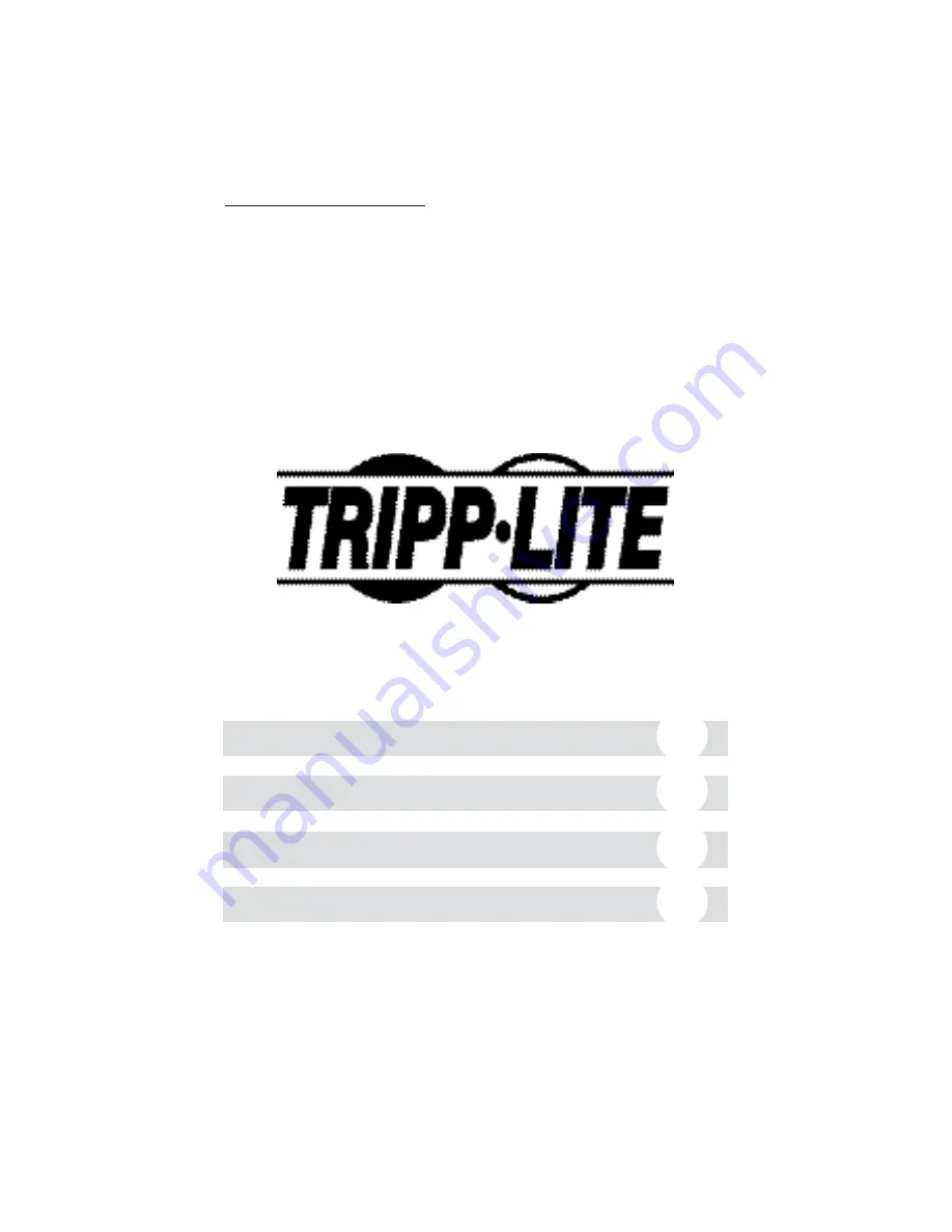 Tripp Lite B004-002 Series User Manual Download Page 1