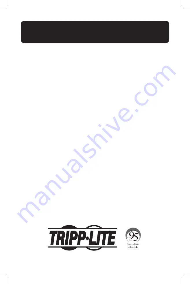 Tripp Lite B126-1A1-WHD3 Owner'S Manual Download Page 15