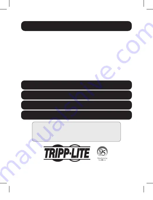 Tripp Lite B203-101-IND Owner'S Manual Download Page 1