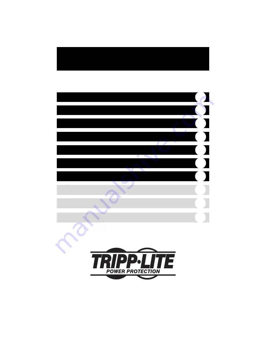 Tripp Lite BP240V10RT-3U Owner'S Manual Download Page 1