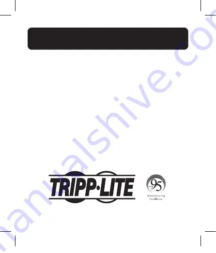 Tripp Lite Cat6 Quick Start Manual Download Page 1