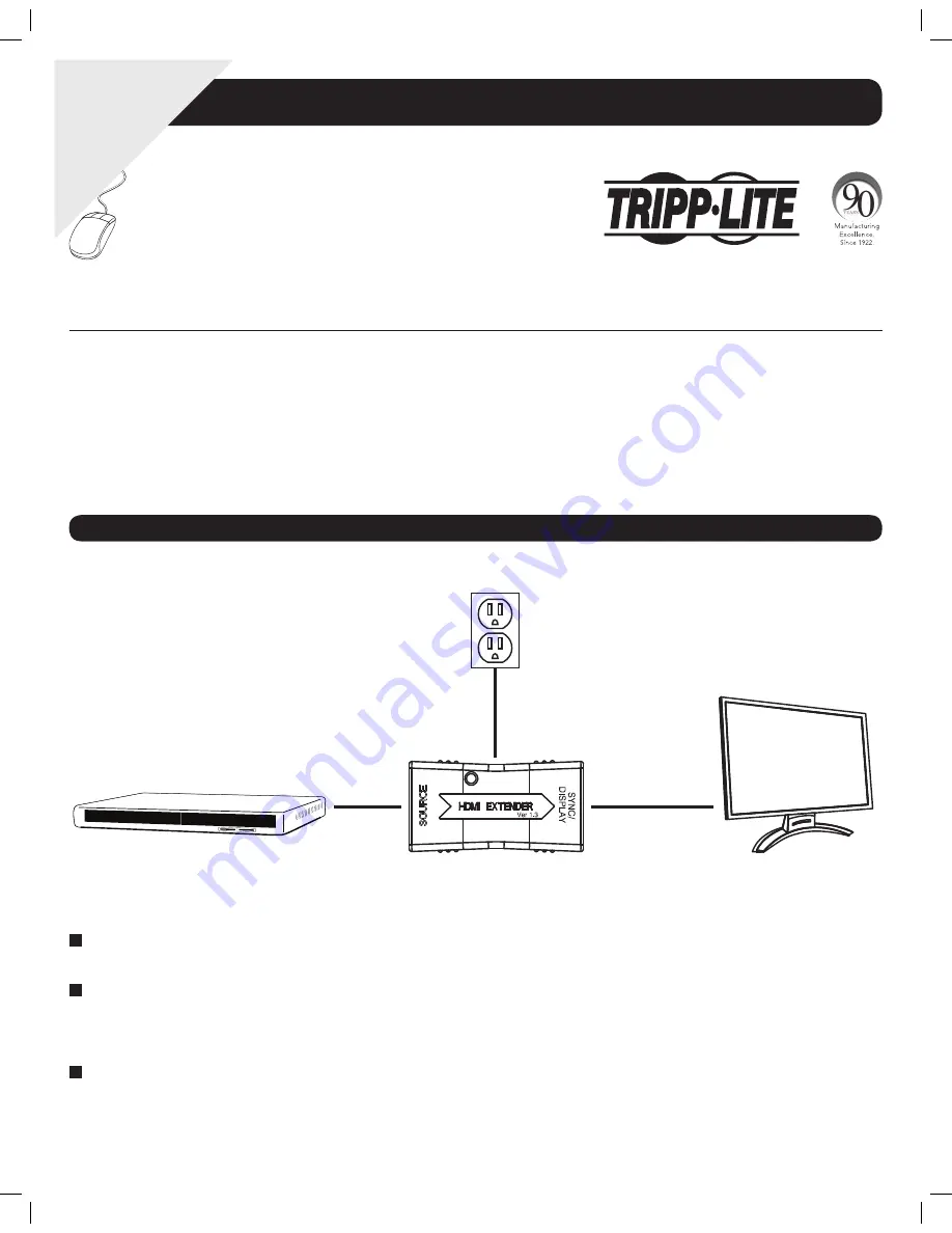 Tripp Lite HDMI B122-000 Owner'S Manual Download Page 1