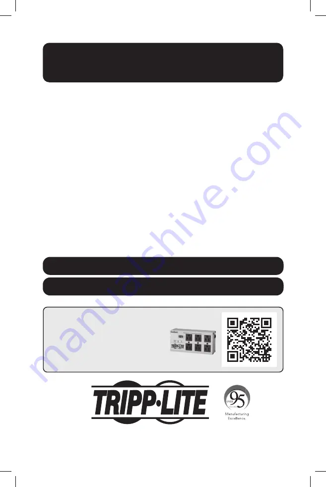 Tripp Lite N785-H01-SCMM Quick Start Manual Download Page 1