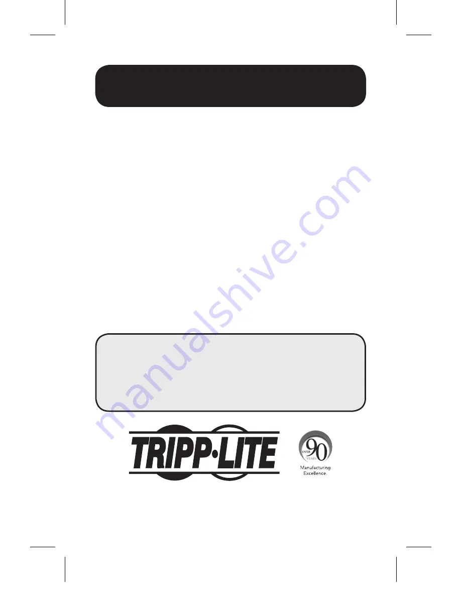 Tripp Lite P116-000-HDSC1 Owner'S Manual Download Page 1