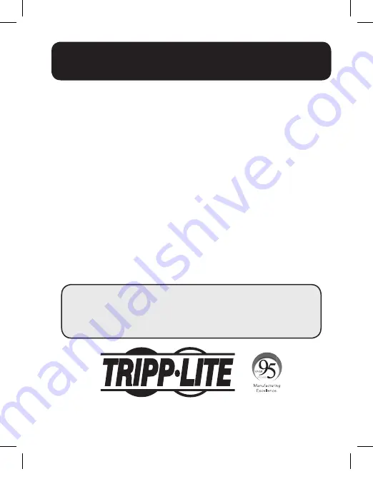 Tripp Lite P130-000-DP Owner'S Manual Download Page 1