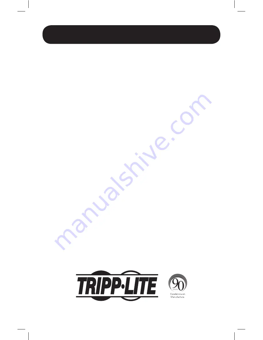 Tripp Lite PDUH30HV Owner'S Manual Download Page 5