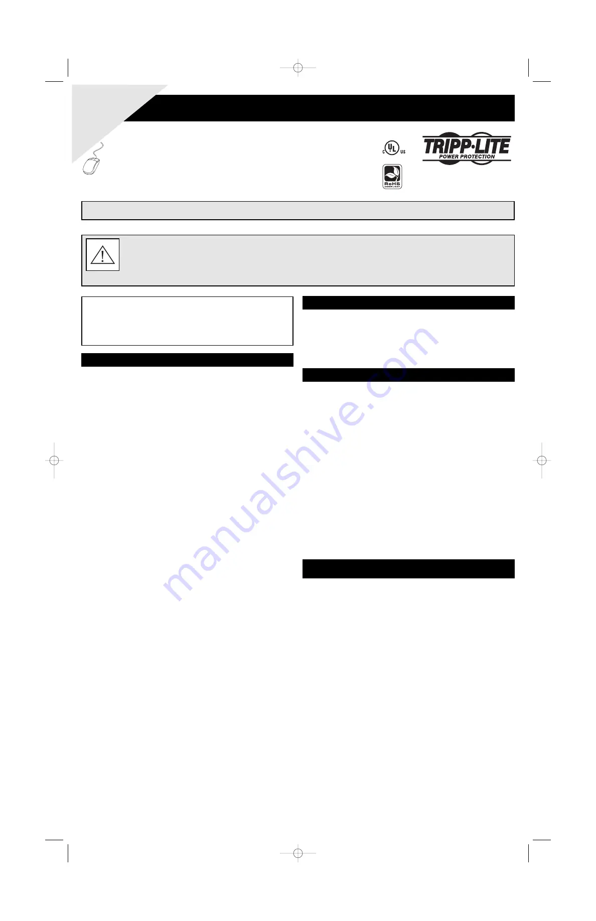 Tripp Lite Protect It! TLM825SA Owner'S Manual Download Page 1