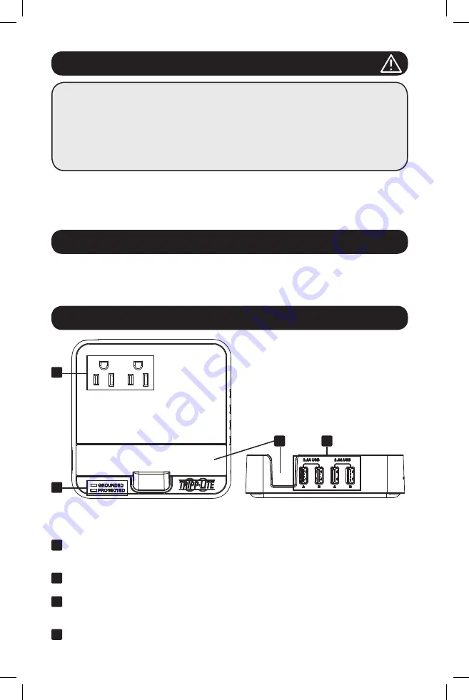 Tripp Lite Protect It! TLP26USBB Скачать руководство пользователя страница 2