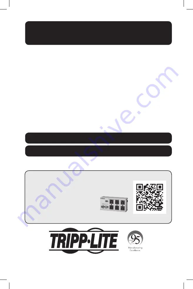 Tripp Lite Protect It! TLP606TAA Owner'S Manual Download Page 1