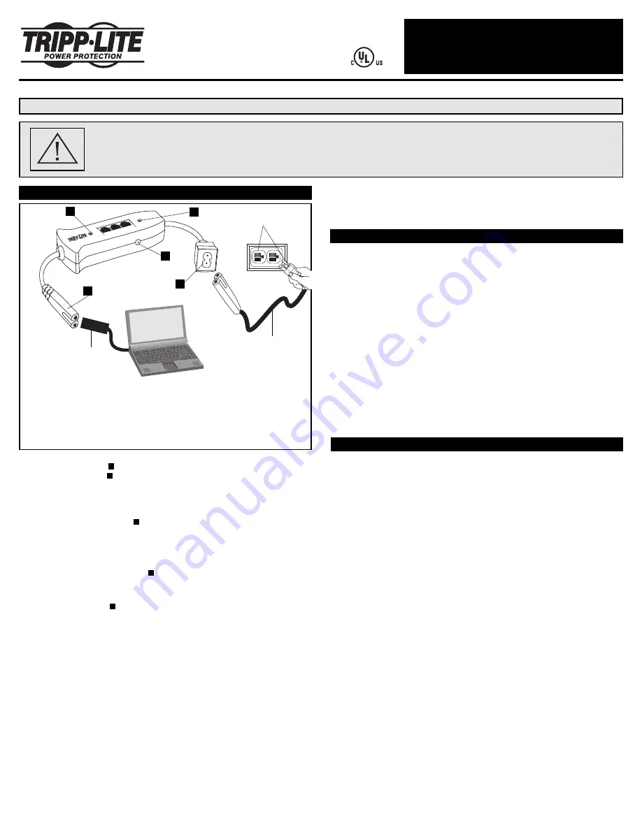 Tripp Lite Protect It! Traveler In-Line TRAVELERC6 Owner'S Manual Download Page 1