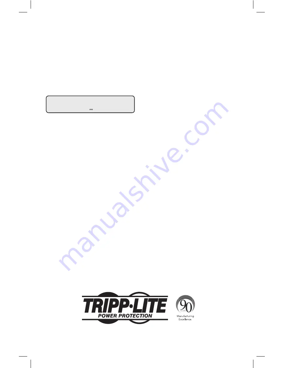 Tripp Lite SMART2500XLHG Owner'S Manual Download Page 40