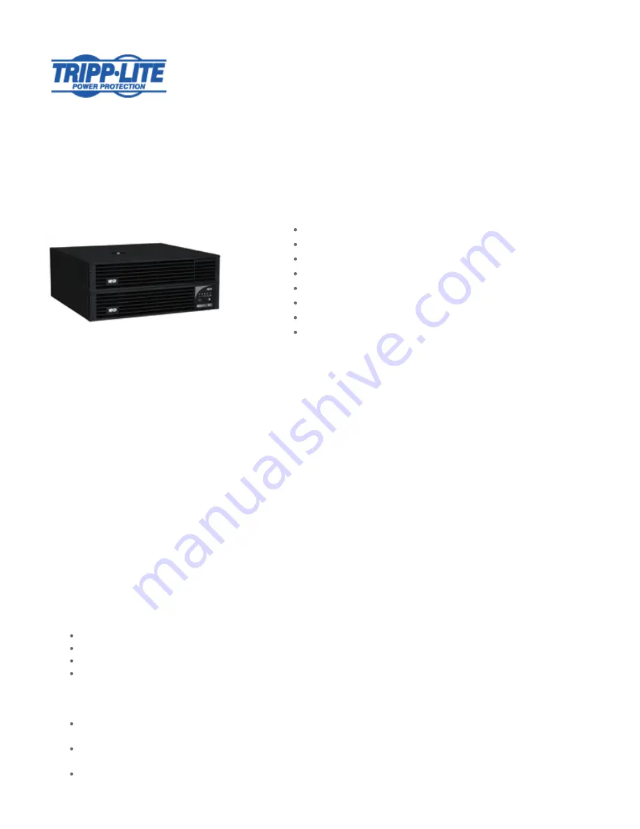 Tripp Lite SMART3000CRMXL Specifications Download Page 1