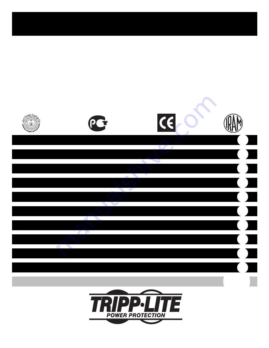 Tripp Lite SmartOnline 3-Phase 10kVA Owner'S Manual Download Page 46