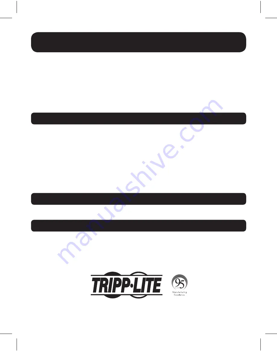 Tripp Lite U436-06N-GBW Quick Start Manual Download Page 5