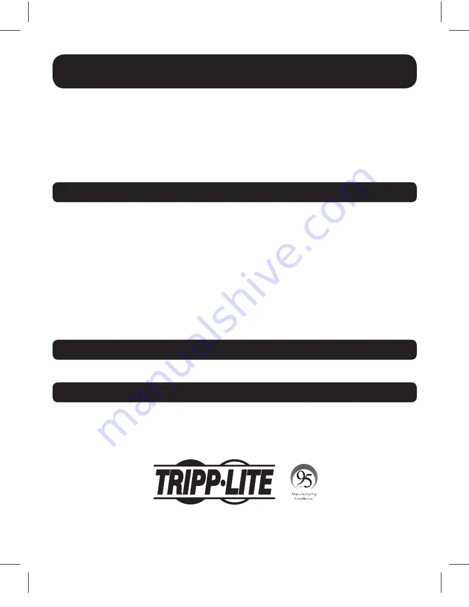 Tripp Lite U436-06N-GBW Quick Start Manual Download Page 7