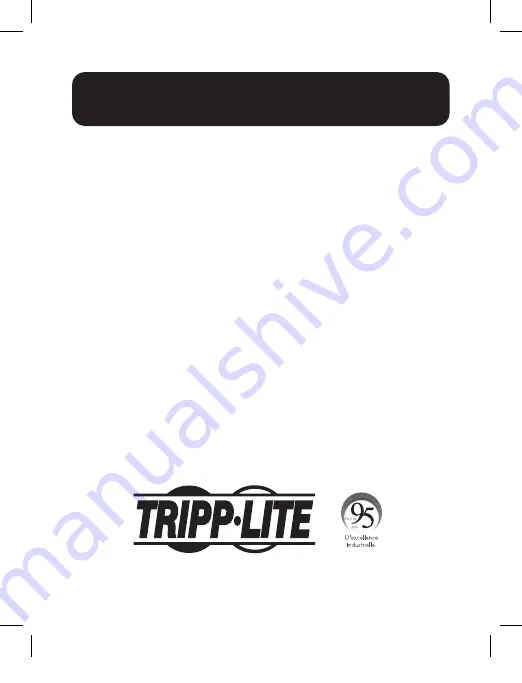 Tripp Lite U442-DOCK17-GY Owner'S Manual Download Page 22