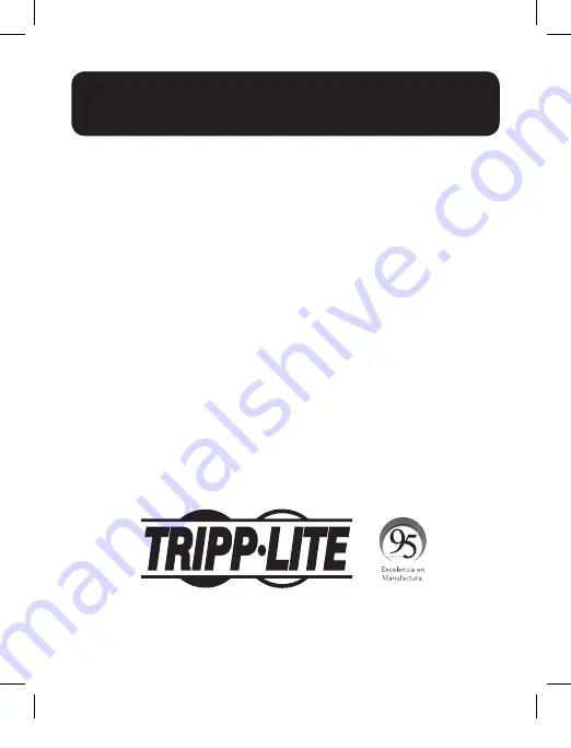 Tripp Lite U442-DOCK2-S Owner'S Manual Download Page 9