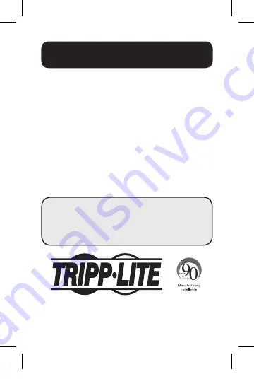 Tripp Lite U444-06N-D-C Owner'S Manual Download Page 1