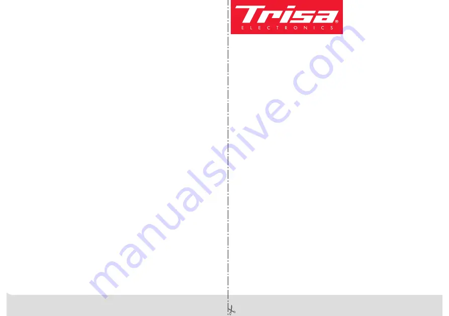 Trisa electronics 7721 Series Скачать руководство пользователя страница 33