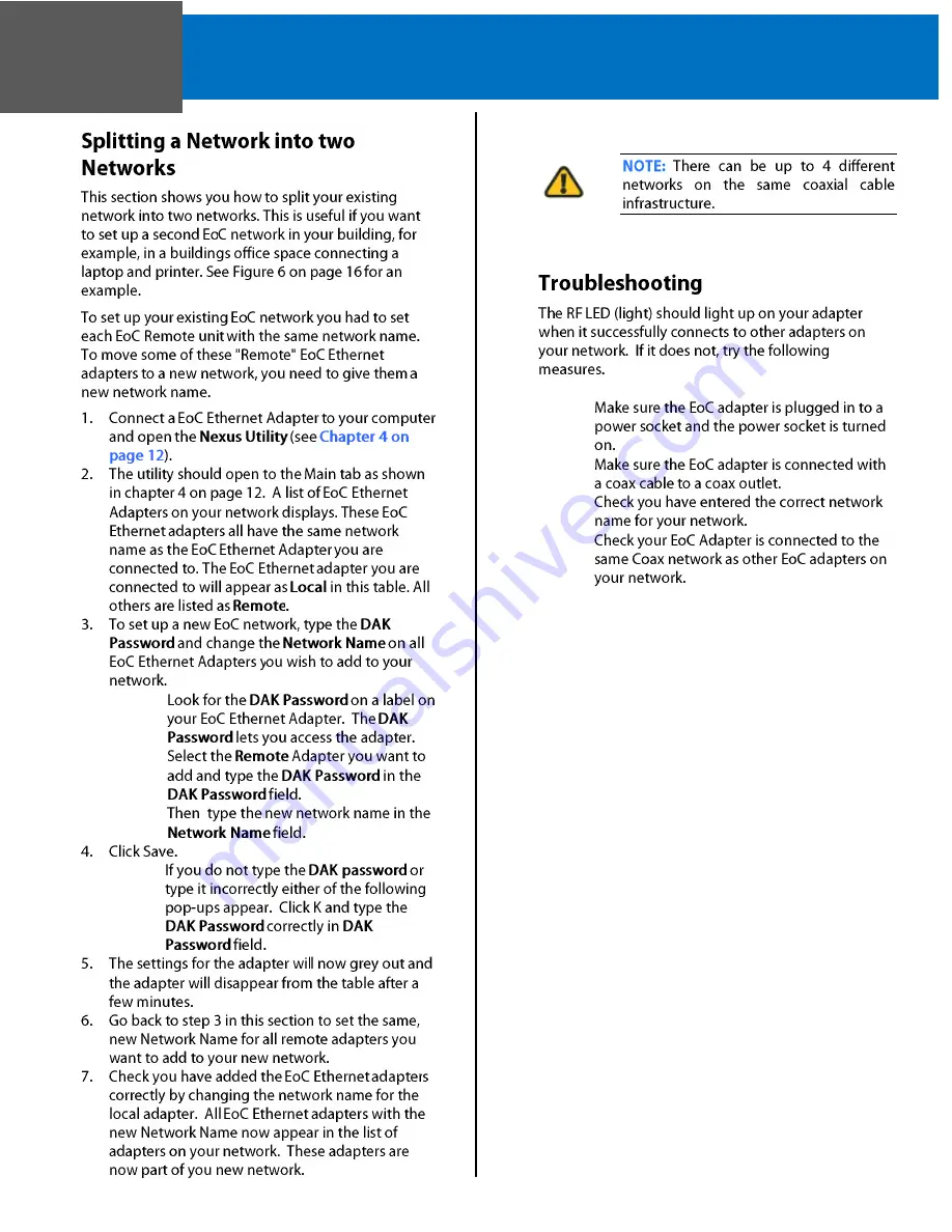 Triteka EoC-500 Series User Manual Download Page 20