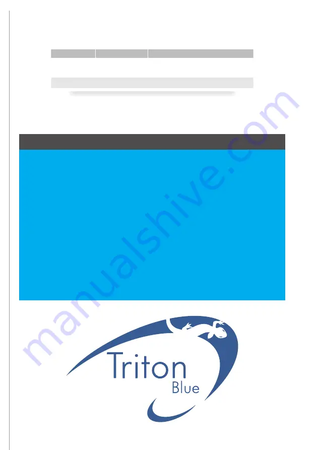 Triton Blue T160Z-PC-3200 User Manual Download Page 6