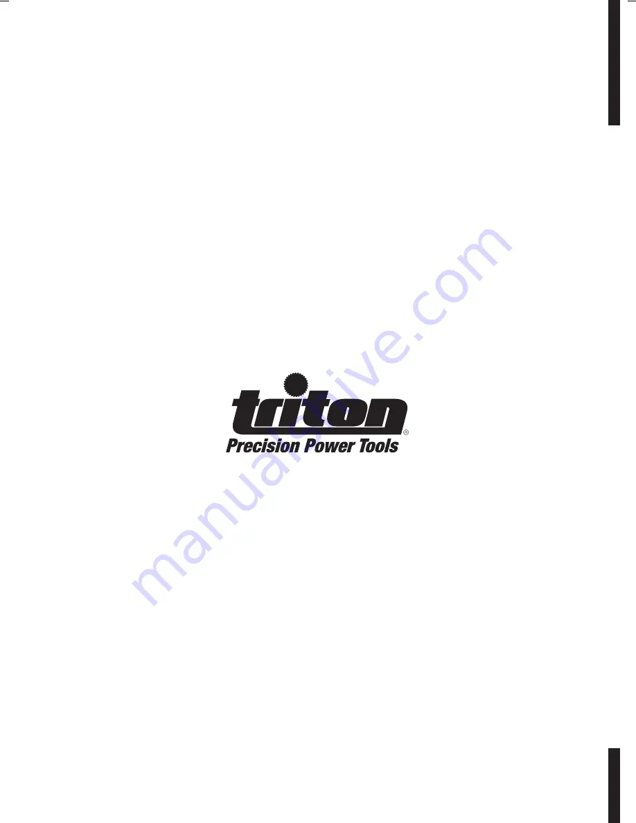 Triton T20 AD Operating And Safety Instructions Manual Download Page 106