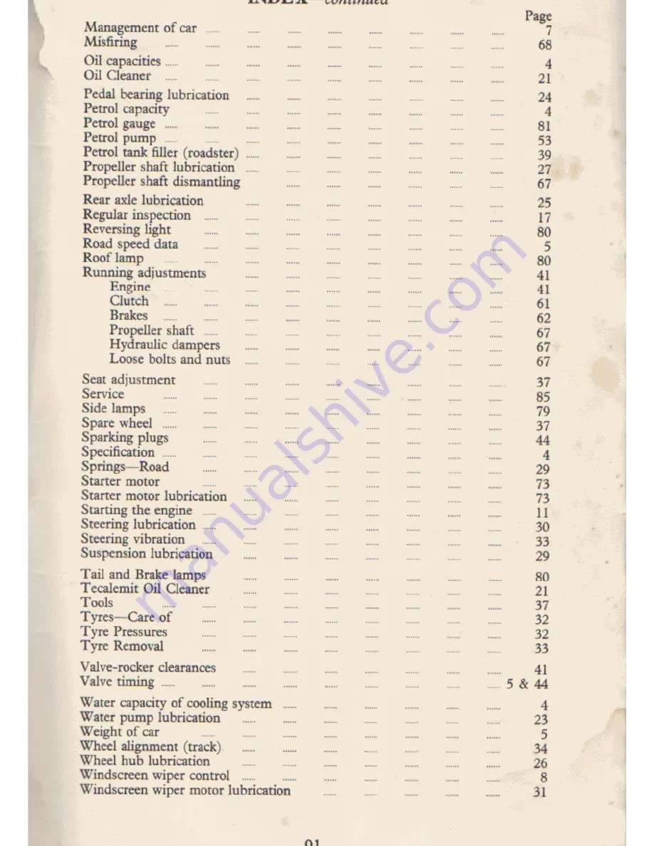 Triumph 1800 1951 Instruction Book Download Page 92