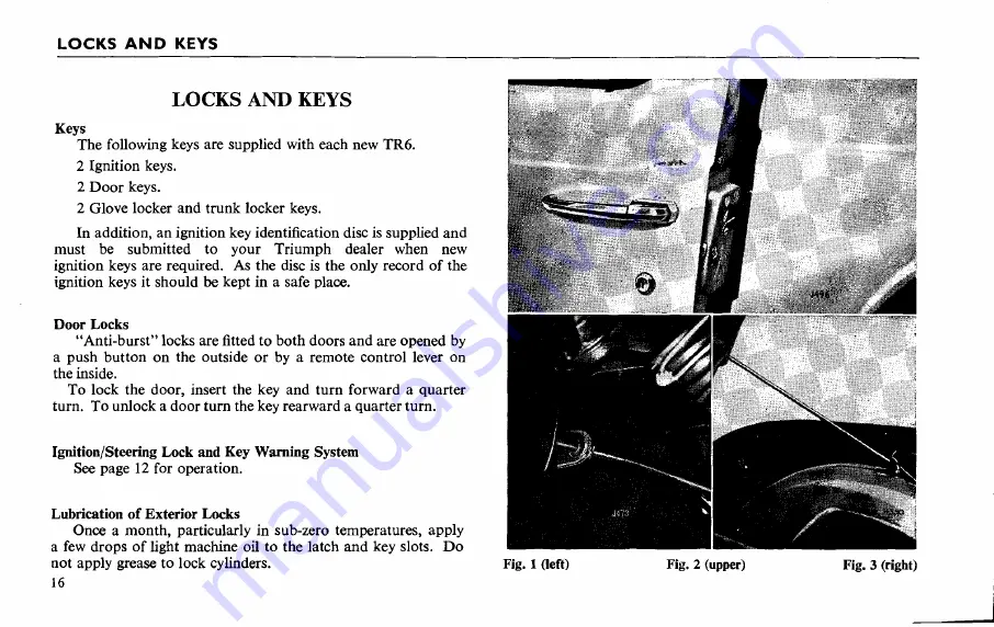 Triumph TR6 1976 Handbook Download Page 17