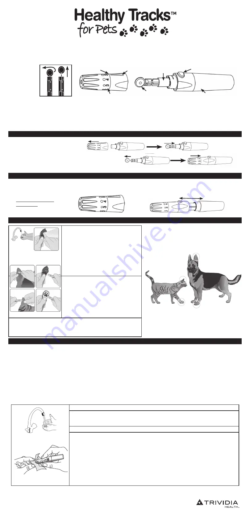 Trividia Health Healthy Tracks Instructions For Use Download Page 2