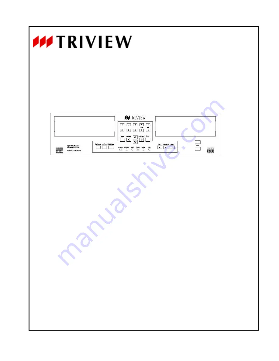 TRIVIEW TDR-3604R Скачать руководство пользователя страница 1