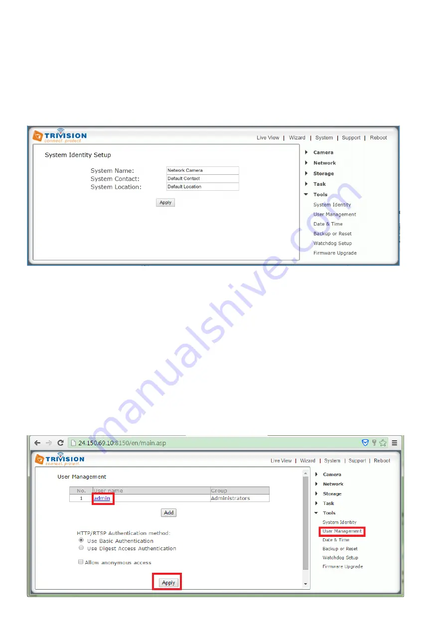 TriVision NC-250W Manual Download Page 54