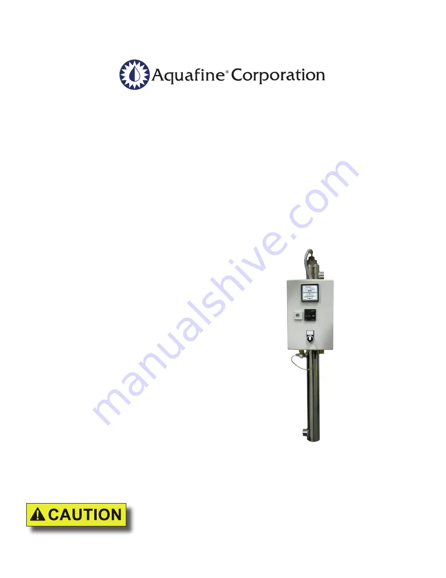 Trojan Technologies Aquafine UVK-2 Installation & Operation Manual Download Page 1