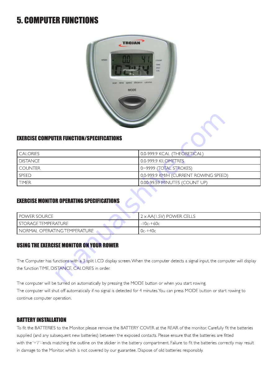 Trojan DELTA 300 Assembly, Care And Instructions Manual Download Page 12