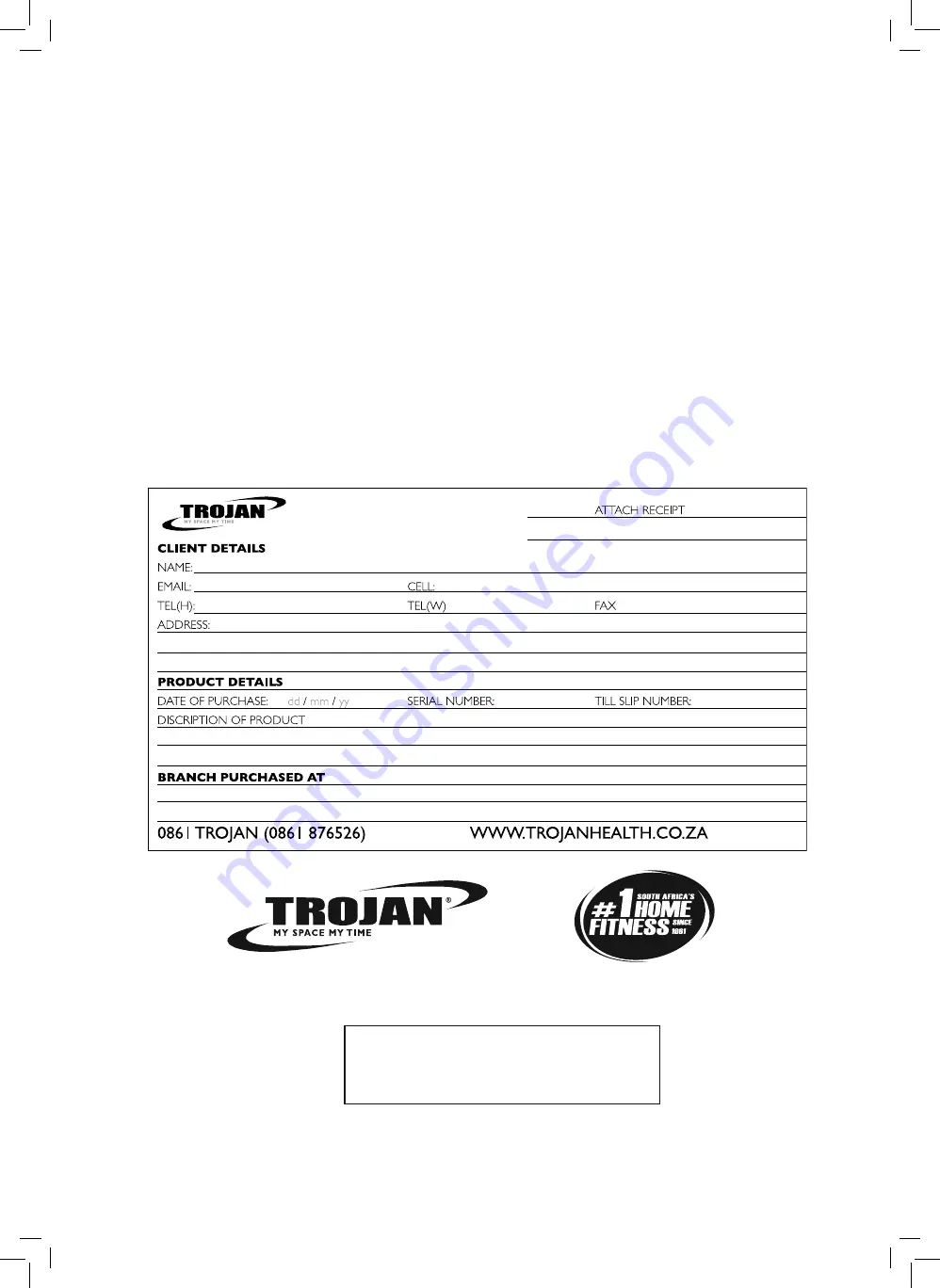 Trojan IRON MAN 500 Care Instructions And Assembly Manual Download Page 27