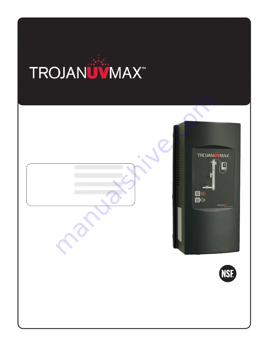 Trojan TrojanUVMax G Owner'S Manual Download Page 1