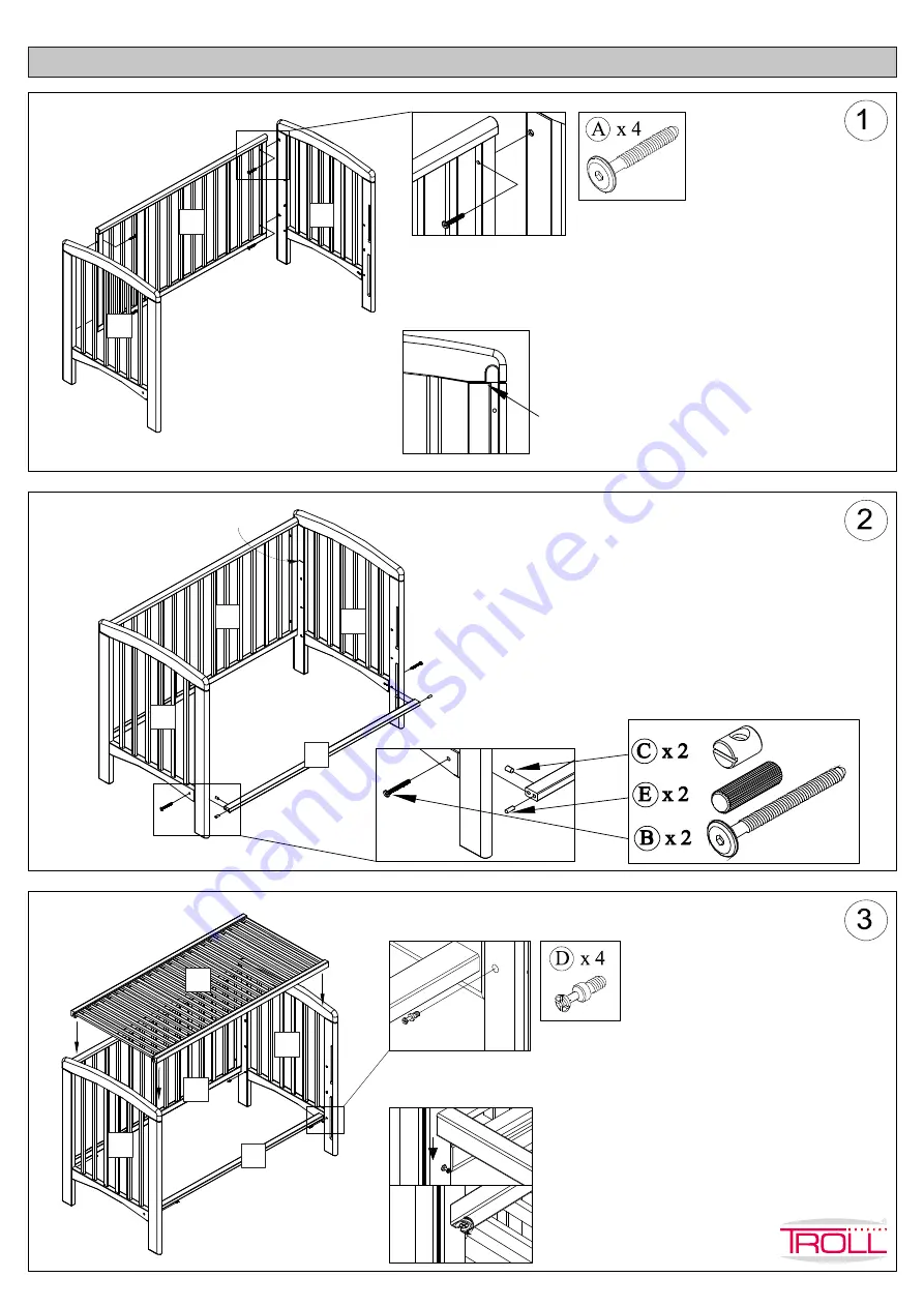 TROLL nursery ANNA COT Manual Download Page 4